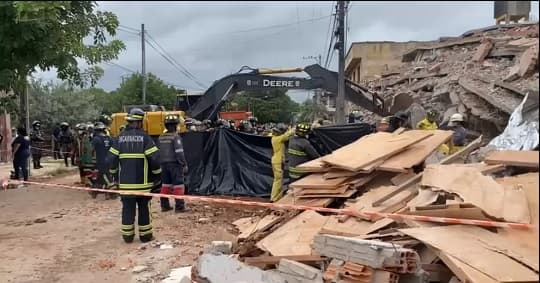 Confirman segunda víctima fatal tras derrumbe de edificio en Encarnación