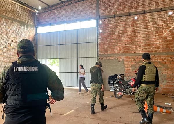 Narcodepósito descubierto en Saltos del Guairá