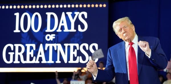 Trump celebra sus 100 días con discurso desafiante