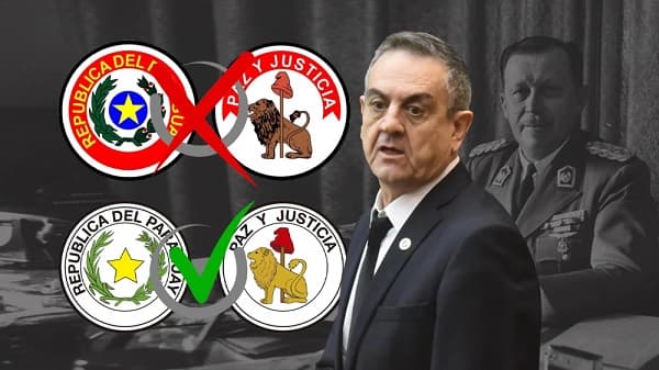 Senado rechaza símbolos patrios del stronismo