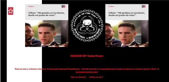 Hackean sitio de la ANR y se burlan de Gustavo Villate