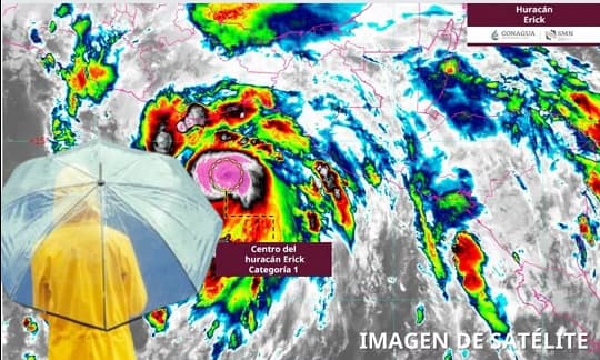 Huracán Erick avanza hacia México con fuerza creciente