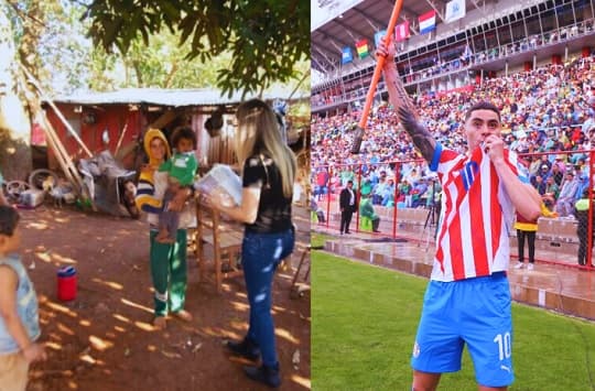 El gesto solidario de Almirón con familias vulnerables