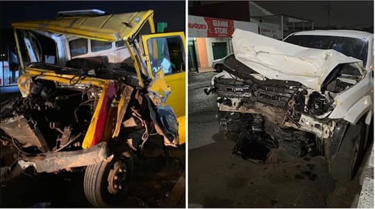 Choque frontal en Ñemby dejó dos conductores heridos