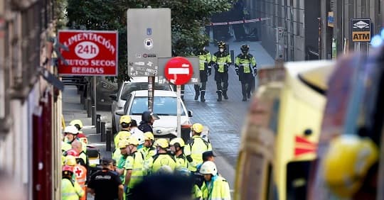 Derrumbe de un edificio en Madrid deja heridos y varios desaparecidos