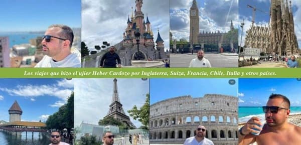 Ujier exhibió viajes de lujo sin bienes declarados