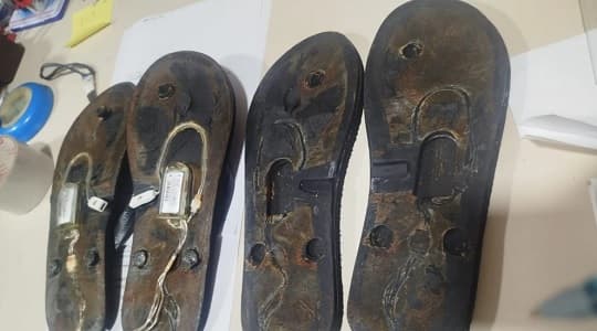 Detectan explosivo oculto en zapatillas en Tacumbú