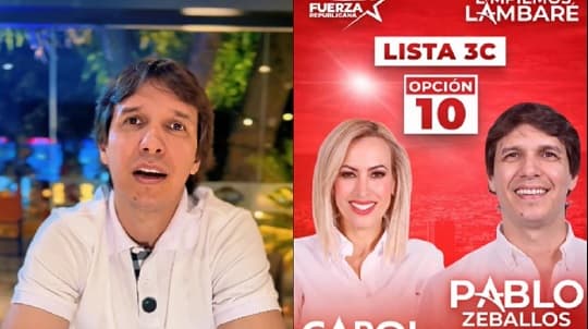 Zeballos se suma a equipo de Carol González