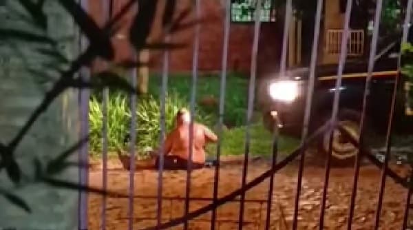 Guardia de seguridad pasó sobre un hombre en Limpio